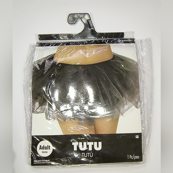 Amscan Black Ruffled Tutu Whimsigoth Goth Emo Cosplay Mini Skirt, OS - Picture 6 of 7